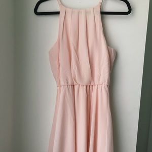 Peach chiffon dress
